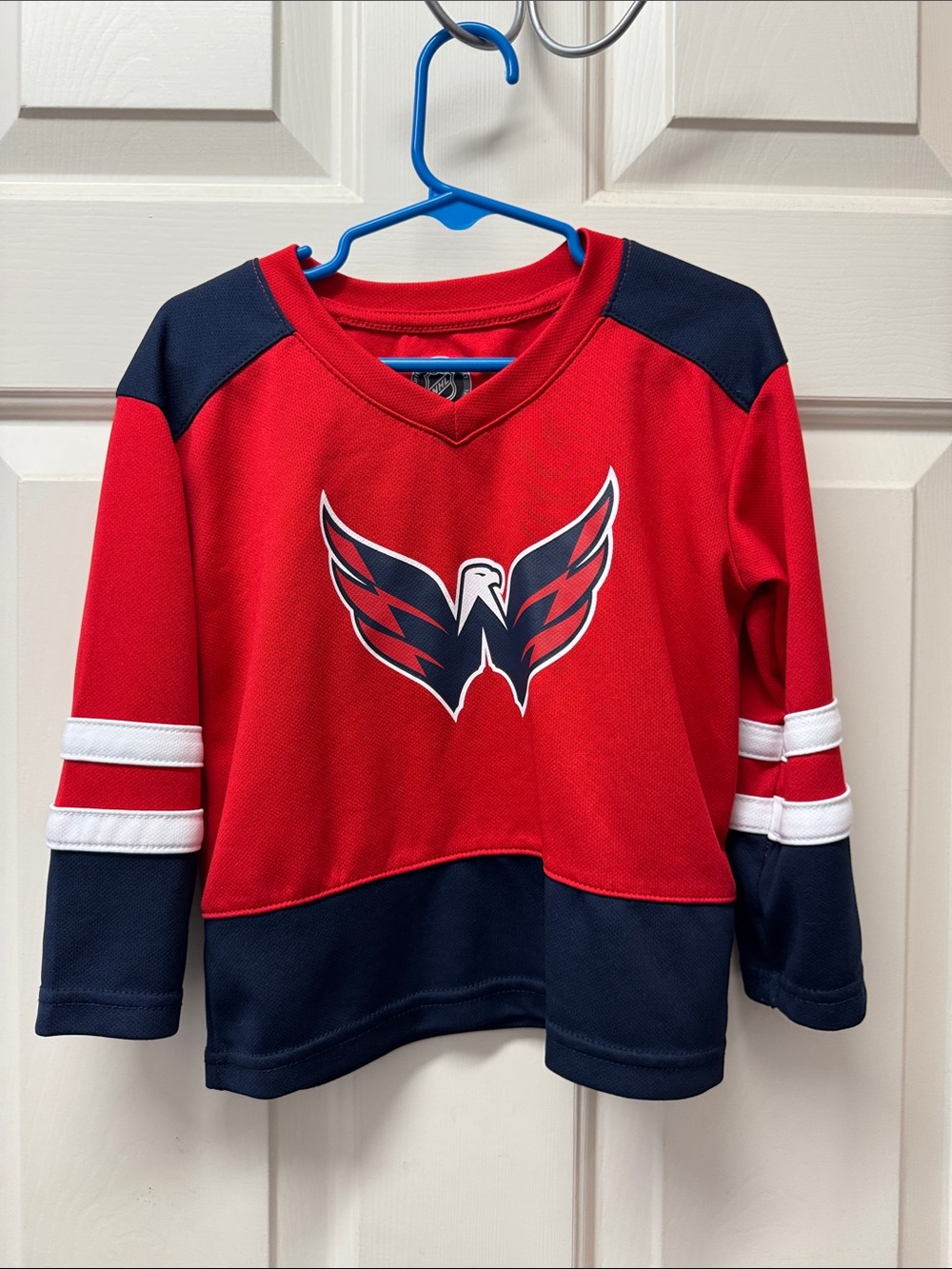 Washington Capitals Kids Red & Navy Hockey Jersey